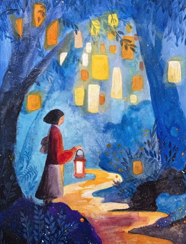 The Leaving LightGouache on paper Agata Śliwińska 2026 The Leaving LightGouache on paper Agata Śliwińska 2026